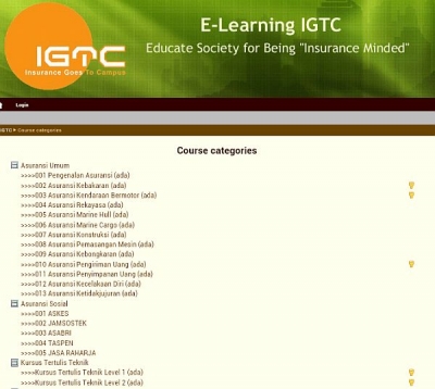 Banyak Materi Menarik di E-Learning IGTC (sumber: screenshoot e-itgs.dai.or.id)Banyak Materi Menarik di E-Learning IGTC