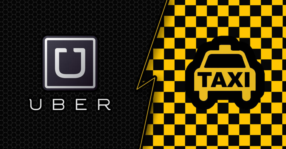 Uber VS Taxi - ilustrasi: caradvice.com.au