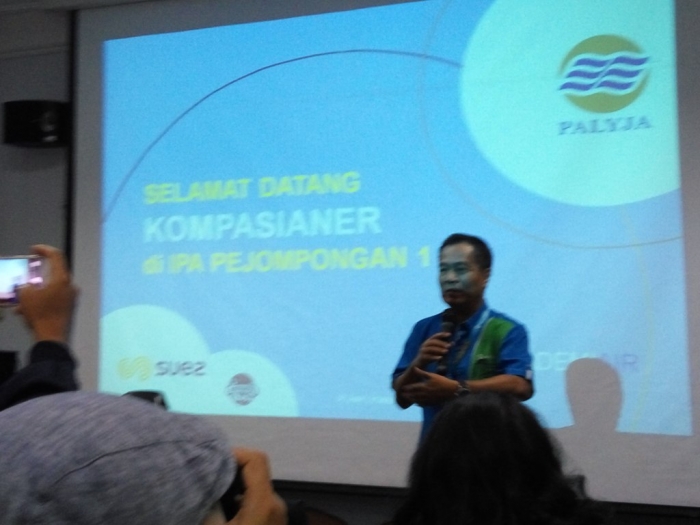 Budi Susilo, Direktur Customer Service PAM Lyonnaise Jaya (PALYJA) mengatakan, air bersih merupakan kebutuhan hidup dasar manusia yang tidak bisa menunggu (dokpri)