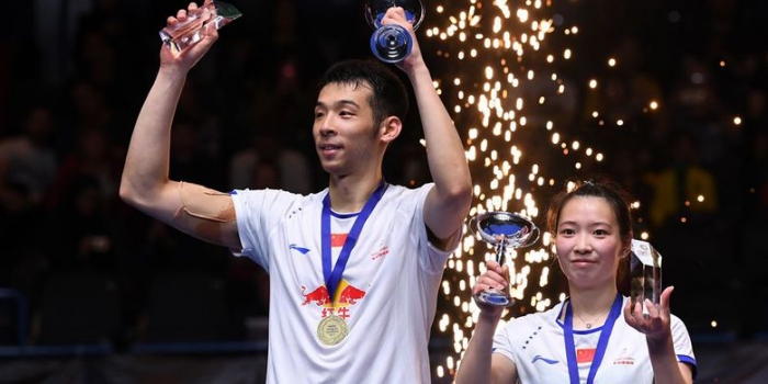 Lu/Huang juara ganda campuran All England 2017/justin tallis/AFP Photo