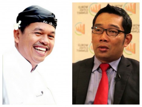Bupati Purwakarta, Deddy Mulyadi dan Walikota Bandung, Ridwan Kamil. Sumber: Hallojabar.com