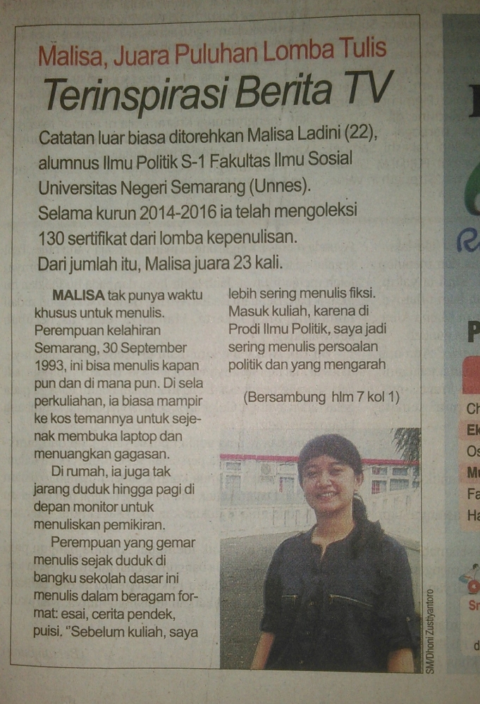 Dok Pribadi. Catatan di Suara Merdeka