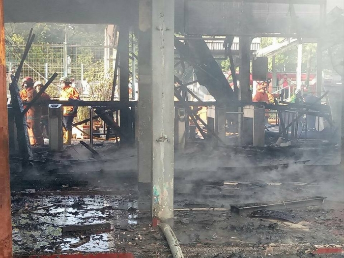 kondisi stasiun setelah kebakaran (dok.Free roker)