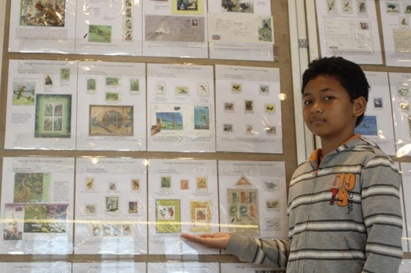 Mayong, filatelis remaja asal Yogyakarta yang berprestasi internasional dalam pameran filateli. (Foto: SMP Muhammadiyah 2 Yogyakarta)