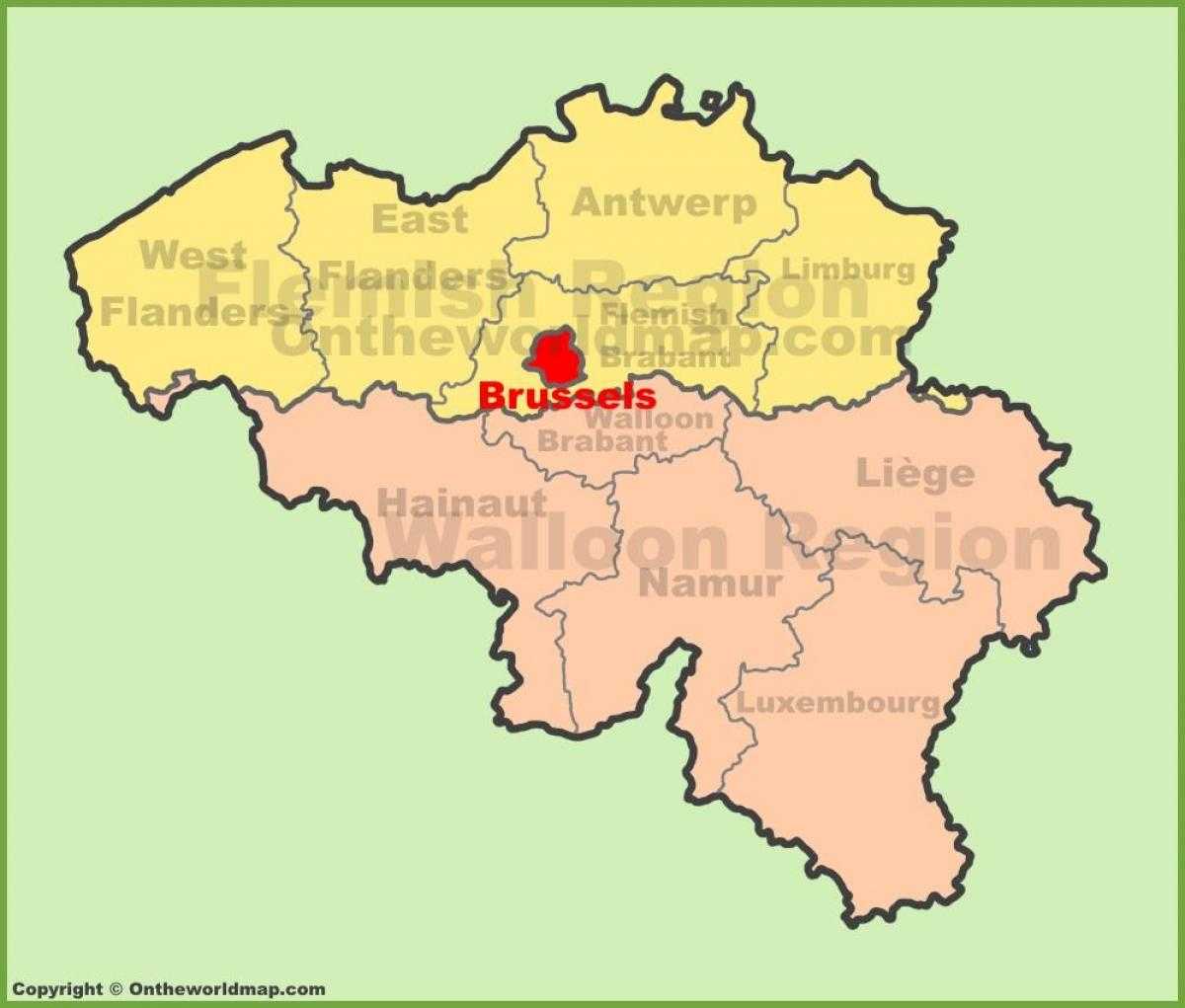 Peta Belgia (grafis : id.maps-brussels.com)