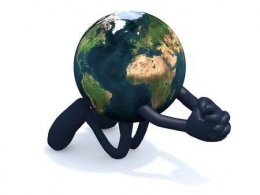 "planet bumi dengan tangan dan kaki berdoa di atas lututnya" | Foto: 123rf.com