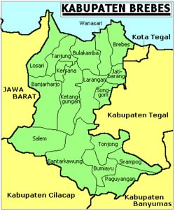 Peta wilayah Kabupaten Brebes | Source : id.wikipedia.org