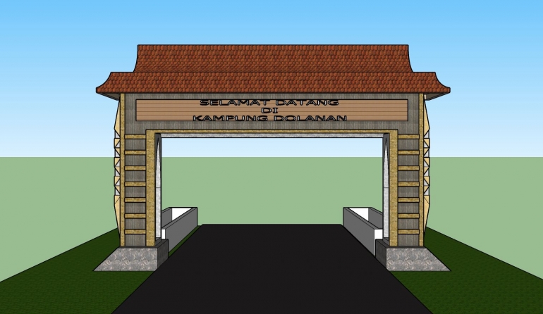 Desain Gapura Kampung Dolanan Desa Ngerangan Klaten Kompasiana Com