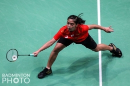 Penampilan Gregoria bisa dikatakan stabil di turnamen ini. Sumber: Jnanesh Salian/Badminton Photo/via Kompas.com