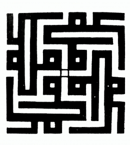 Motif dekoratif tulisan Muhammad (Sumber: Annemarie Schimmel, 2012)