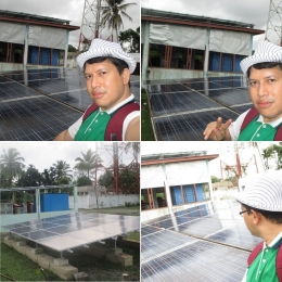 Foto (atas) dan Video (bawah) dokumentasi pribadi bersama panel surya.