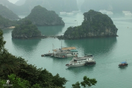 Kapal-kapal sedang berlabuh di Ha Long. Sumber: dokumentasi pribadi