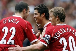 Ronaldo saat masih main bersama Ole Solksjaer/foto: Manchestereveningnews.co.uk