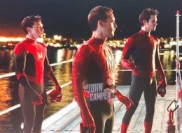 Tiga Spider-Man berkumpul dalam satu scene. Sumber : Twitter @Spider_Leaks