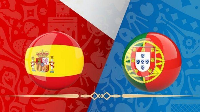 Logo tim nasional Spanyol dan Portugal (Sumber  : banjarmasin.tribunnews.com)