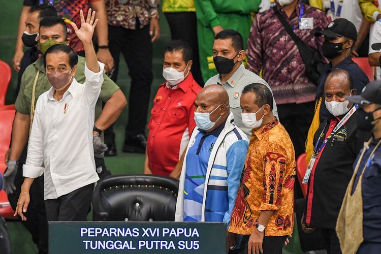 Presiden Joko Widodo di arena Peparnas Papua|dok. ANTARAFOTO/Raisan Al Farisi, dimuat kompas.com