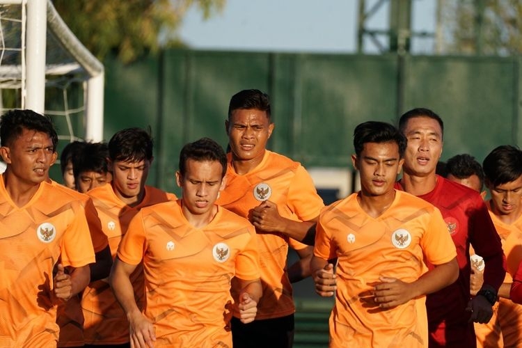 Pemain timnas Indonesia menjalani pemusatan latihan di Turki. Sumber: PSSI via bola.kompas.com