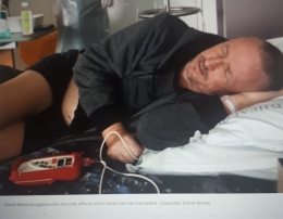 Gambar David terbaring di Rumah Sakit / abc.net.au 