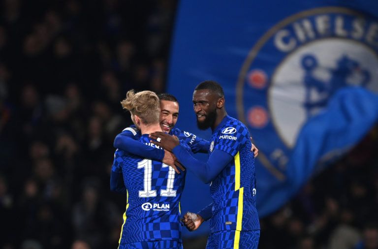 Pemain Chelsea merayakan gol ke gawang Juventus. (via Getty Images)