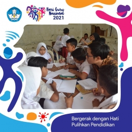 Penulis saat melakukan Pengabdian Bidang Pendidikan di Kampung Sanding, Desa Sindangsari, Lebak, Banten (Dokpri)