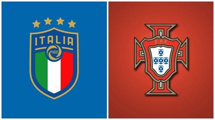 Logo tim nasional Italia dan Portugal (Sumber : kaltim.tribunnews.com)