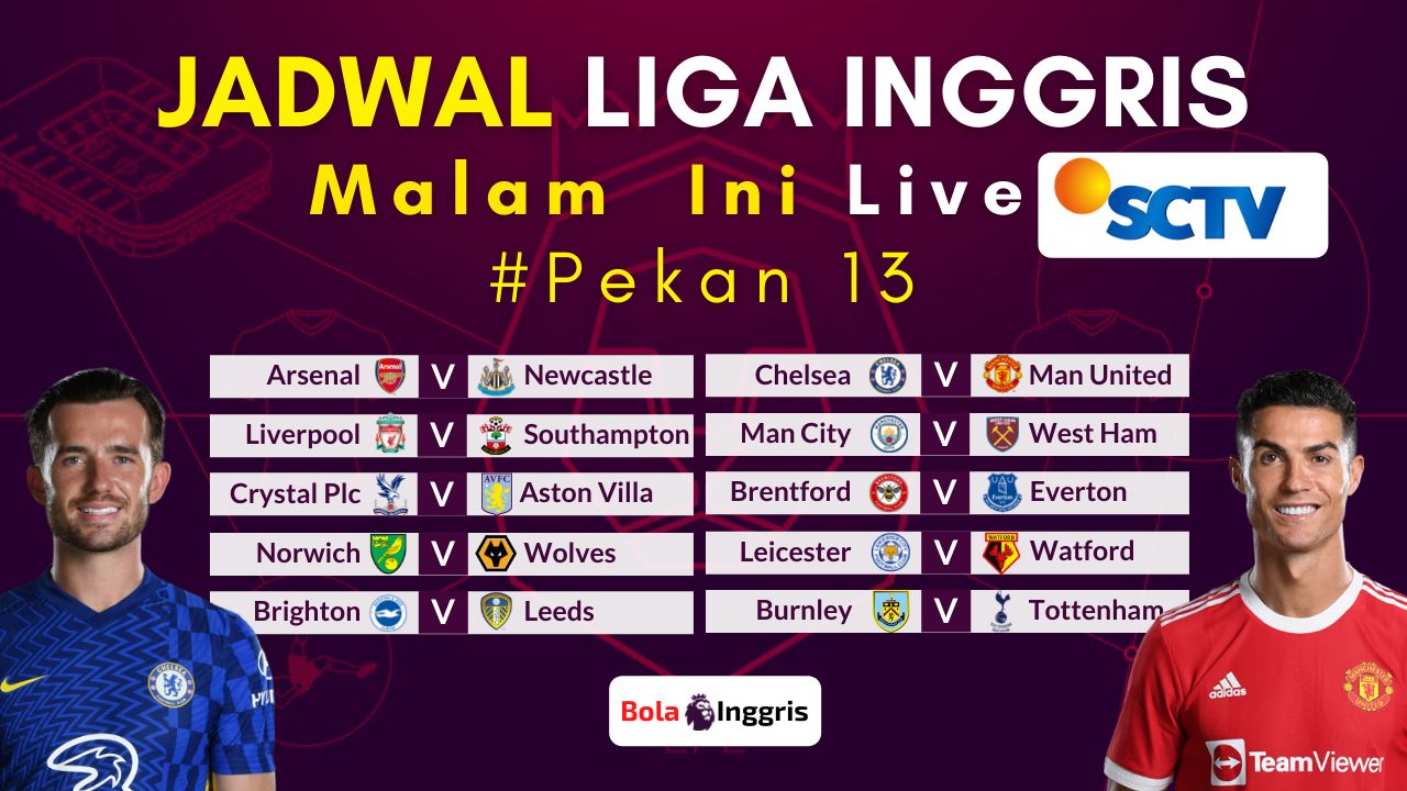 Inggris jadwal liga Jadwal Liga