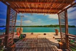Sebuah resort yang baru dibangun di Pulau Magaliho- Tobelo. Sumber: dokumentasi pribadi