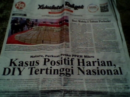 difoto dari Harian Kedaulatan Rakyat Yogyakarta, edisi 26/11/2021, headline (dokpri)