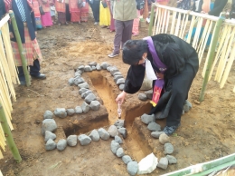 Peletakan batu pertama pembangunan Gereja Gunung, Siosar pada 28/11/2021 (Dokumentasi Pribadi)