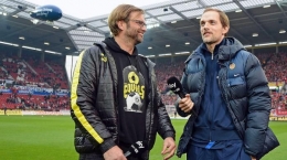 Pelatih Liverpool Jurgen Klopp dan pelatih Chelsea Thomas Tuchel (sumber : tribunnews.com)