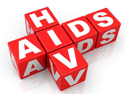 Ilustrasi balok bertulis HIV/AIDS (promkes.kemkes.go.id)