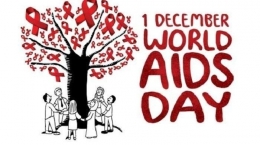 Poster peringatan hari HIV/AIDS (sumber: tribunnews.com)