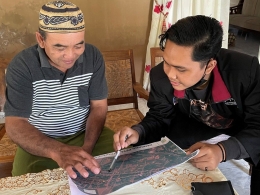 Dokumentasi Validasi Batas-Batas Dusun Bersama Kepala Dusun Gunungpandak (26/11/2021). Foto Dok PMM UMM Gel.15 Kel.90 