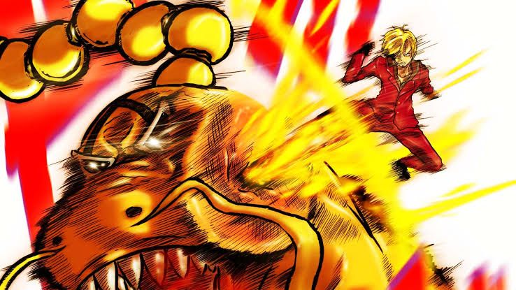 Sanji Vs Queen, manga One Piece chapter 1034 (Sumber: exmanga.com)