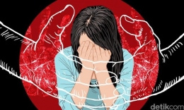 Ilustrasi pelecehan seksual. Gambar oleh Edi Wahyono/news.detik.com 
