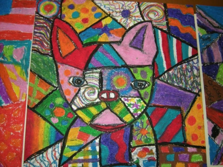 Lukisan berjudul Picasso dogs (sumber: indonesiamendesain.com)
