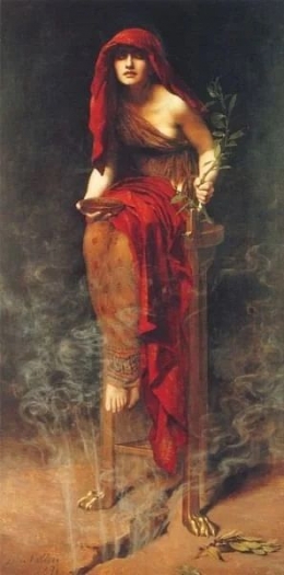 Ilustrasi Pythia, pendeta wanita. (Sumber: World History Encyclopedia)