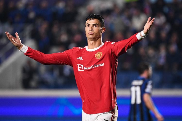 Cristiano Ronaldo, Striker Manchester United (MU) masih menjadi andalan Ralf Rangnick. Foto: AFP/Marco Bertorello via Kompas.com