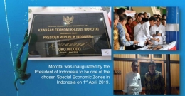 Presiden RI Joko Widodo ketika melakukan penandatanganan prasasti Kawasan Ekonomi Khusus Morotai/dokpri