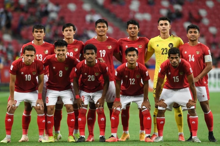 Skuad Timnas Indonesia yang berlaga di Piala AFF 2020. | Sumber: Goal Media Indonesia 