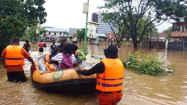 Banjir di Jayapura (dok. BNPB) via detiknews