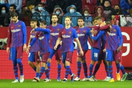 Tim La Liga Spanyol, Barcelona. | Foto: Cristina Quicler via Kompas.com