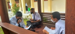 Proses pelaksanaan PTM 100% (17/1/2022) di SMK Kota Yogyakarta.   (Foto: Guru SMK Negeri 1 Cangkringan)