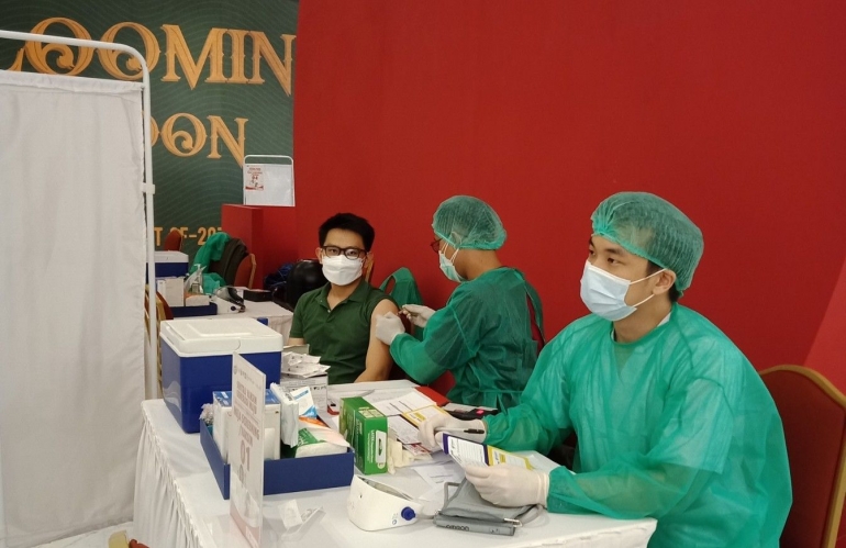 Peserta vaksin booster di Mal Neo Soho, Jakarta Barat (dokumen pribadi)