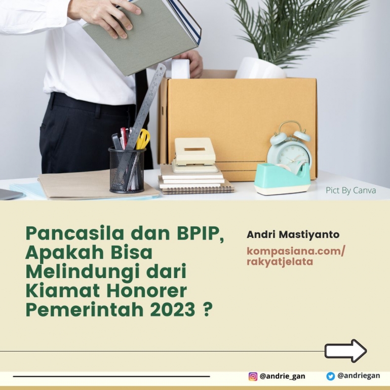 Pancasila dan BPIP Apakah bisa melindungi dari kiamat 2023 ? I Design by Andri M