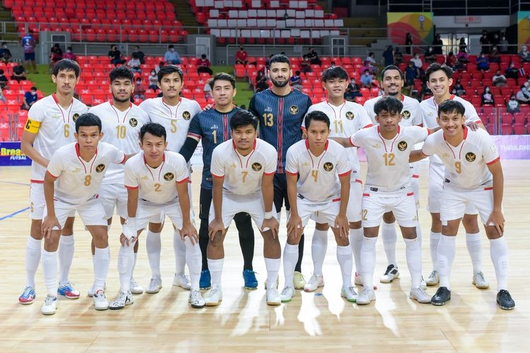Skuad timnas futsal Indonesia yang berjuang pada ajang Piala AFF Futsal 2022 di Bangkok, Thailand, 3-10 April 2022.(Dok. PSSI) 