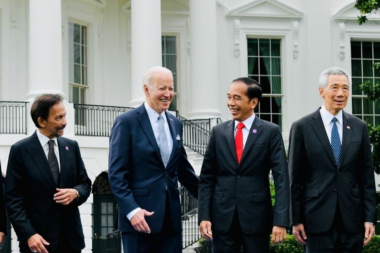 Presiden Joko Widodo dengan Presiden Amerika Serikat (AS) Joe Biden Jumat pagi (13/5/2022) waktu Indonesia. (Sekretariat Presiden) 