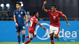 AFF Suzuki Cup 2020 antara Timnas Thailand dan Timnas Indonesia (01/01/2022). (Roslan RAHMAN/AFP)