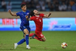Timnas Indonesia kembali kalah dari Thailand di semifinal sepak bola SEA GAMES Vietnam (ANTARA FOTO/ADITYA PRADANA PUTRA via Kompas.com)