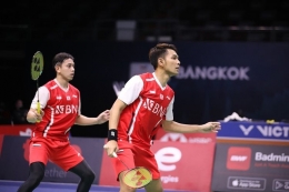 Fajar Alfian/Muhammad Rian Ardianto menjadi harapan terakhir Indonesia untuk berjaya di Thailand Open Super 500 2022: dok PBSI via Kompas.com